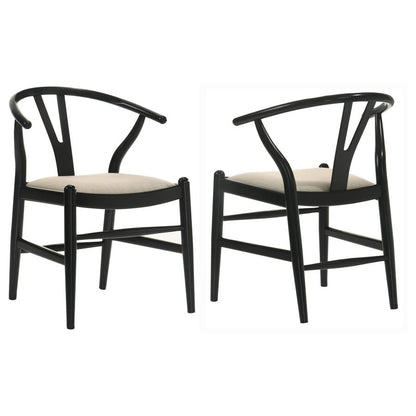 Dana Black Wishbone Dining Chairs (Set of 2)