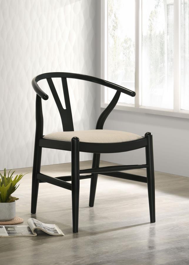 Dana Black Wishbone Dining Chairs (Set of 2)