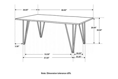 Mango Live Edge Dining Table 63"