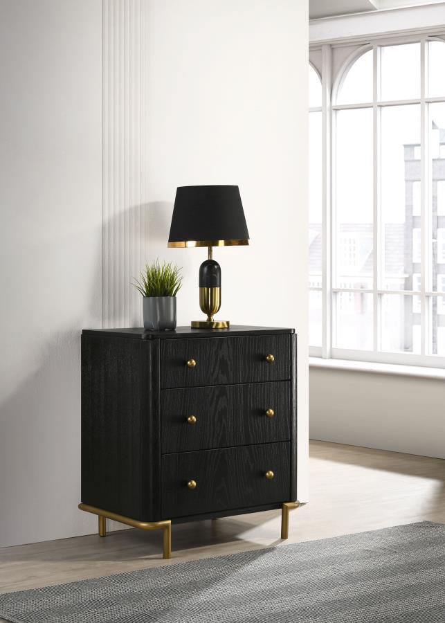 Arianna Black Nightstand