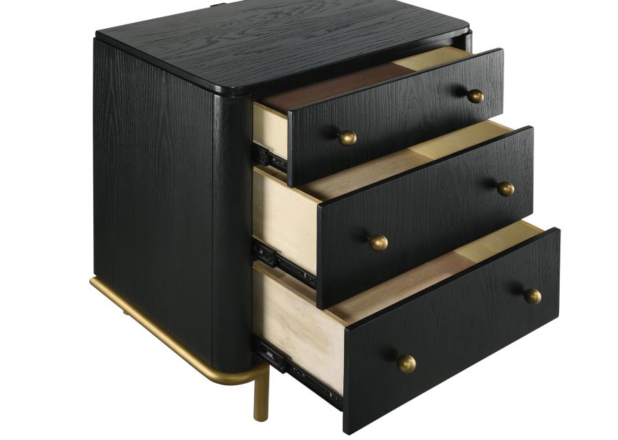 Arianna Black Nightstand