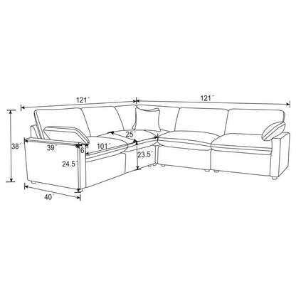 Colleen 5 PC Sectional -