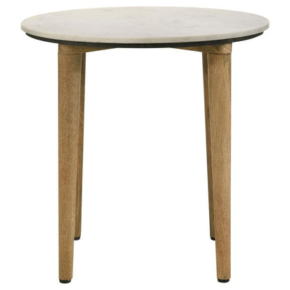 Alden Round Marble End Table -