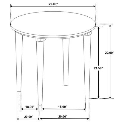 Alden Round Marble End Table -