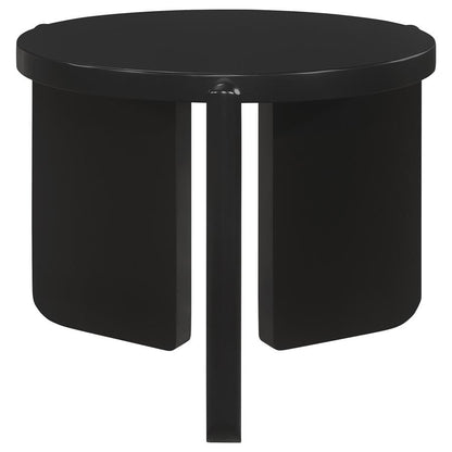 Corey Round Black End Table