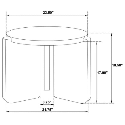 Corey Round Black End Table