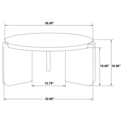 Corey Round Black Coffee Table