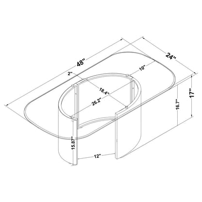 Moira Glass Coffee Table