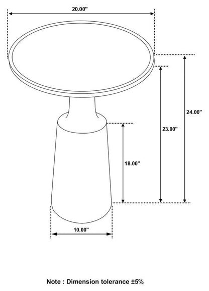 Izzy Black Accent Table