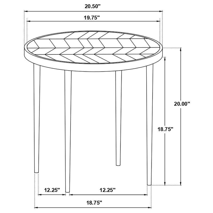 Hayley Round End Table -