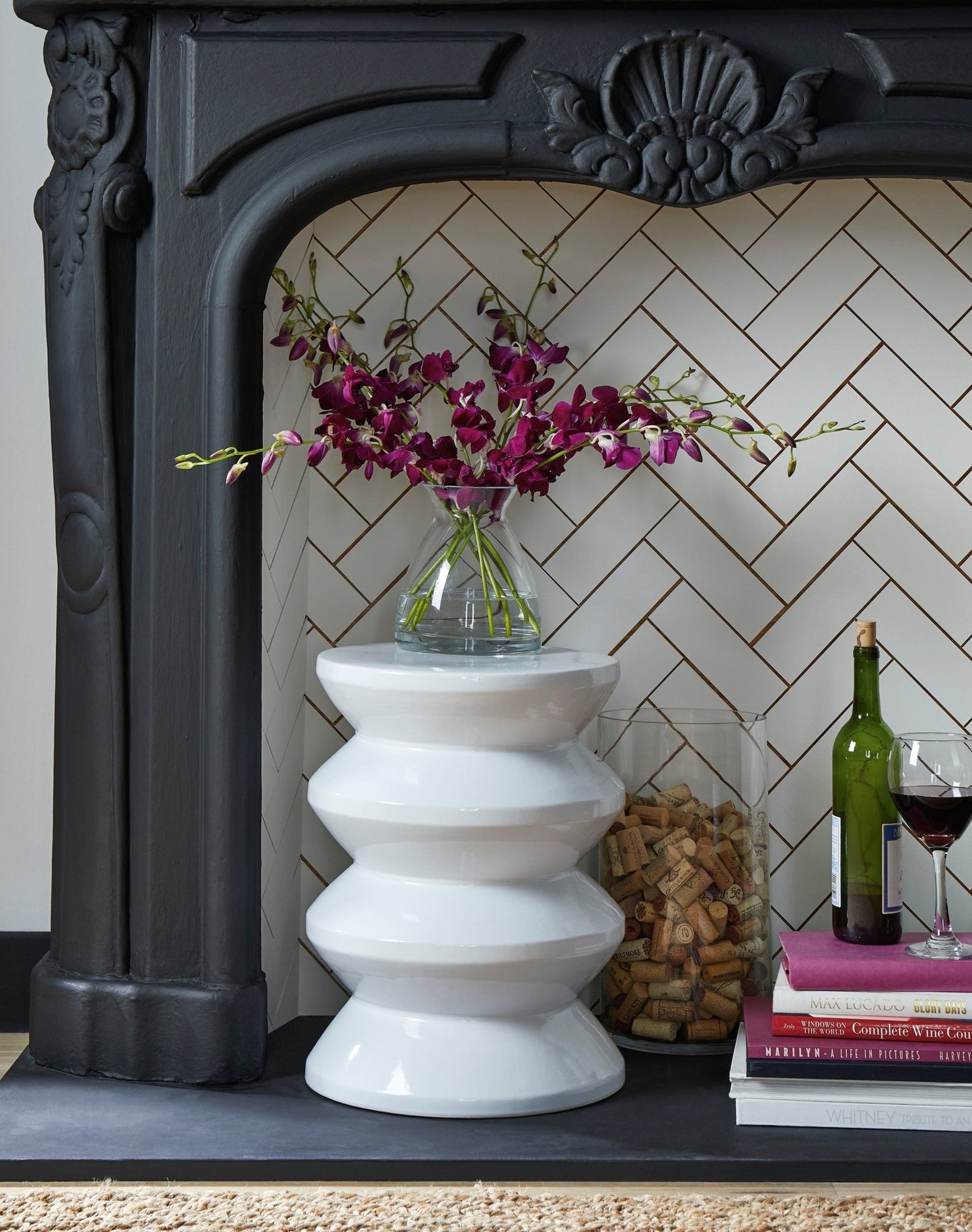 Lily Accent Table White