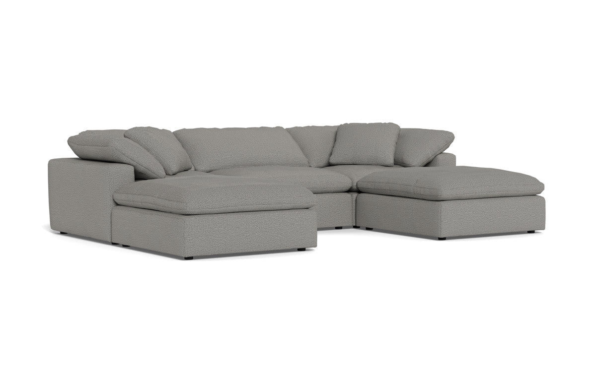 Fluffy 3 Piece Sofa W/Double Ottoman -