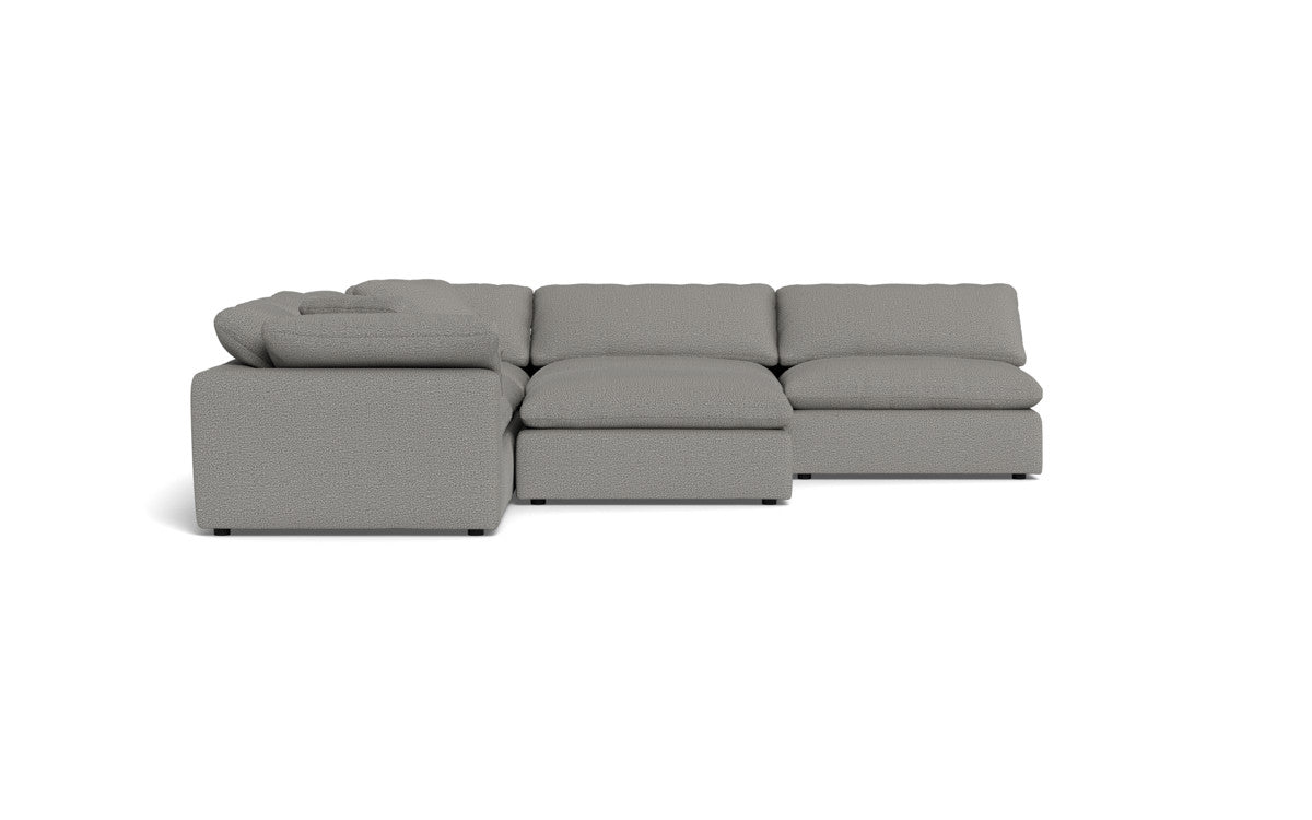 Fluffy 5 Piece Sectional W/Ottoman -