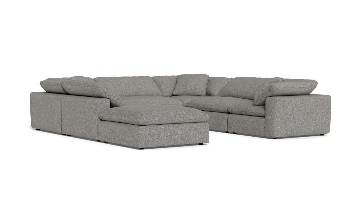 Fluffy 6 Piece Sectional W/Ottoman -