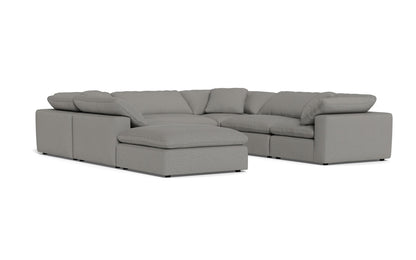 Fluffy 6 Piece Sectional W/Ottoman -