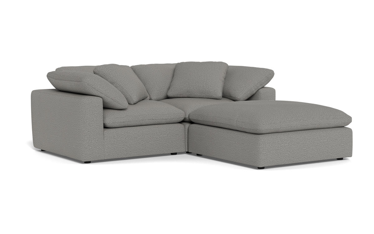 Fluffy 2 Piece Sofa w/Otto - Alley Pepper