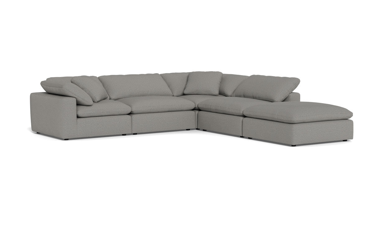 Fluffy 4 Piece Sectional w/Otto - Alley Pepper