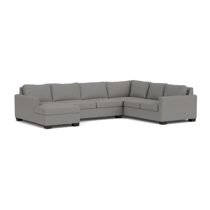 Track 141" Corner Sectionals W. Full Sleeper & Left Chaise - Alley Pepper