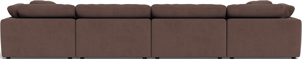 Fluffy 4 Piece Sectional W/Double Otto - Amigo II Dusk