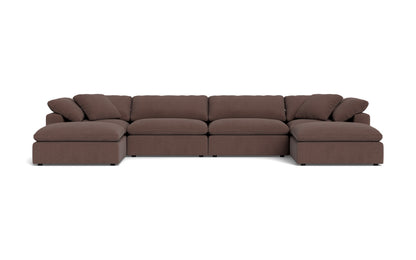 Fluffy 4 Piece Sectional W/Double Otto - Amigo II Dusk