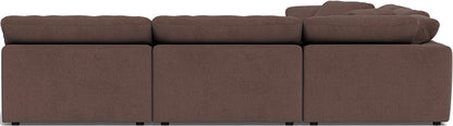 Fluffy 5 Piece Sectional W/Ottoman - Amigo II Dusk