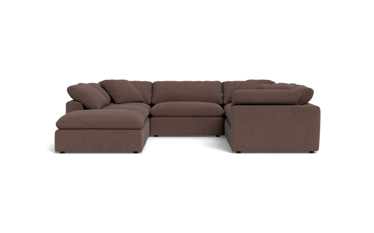 Fluffy 6 Piece Sectional W/Ottoman - Amigo II Dusk