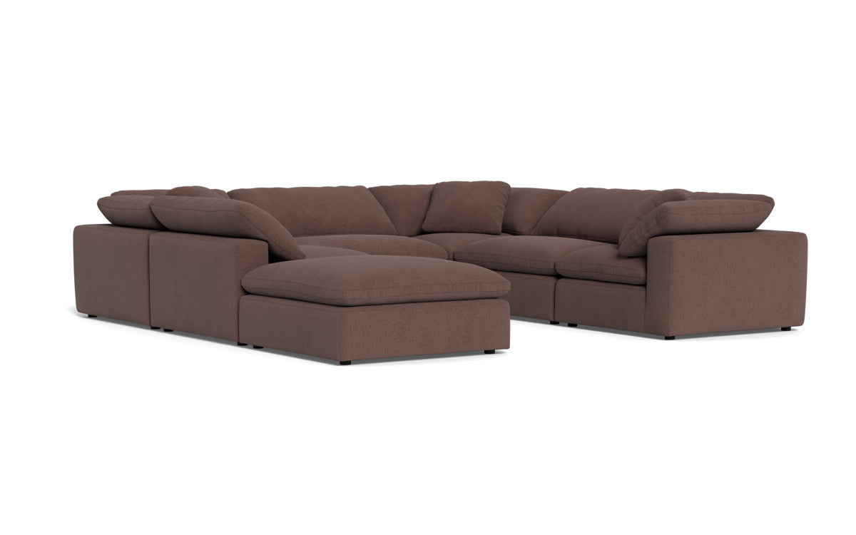 Fluffy 6 Piece Sectional W/Ottoman - Amigo II Dusk