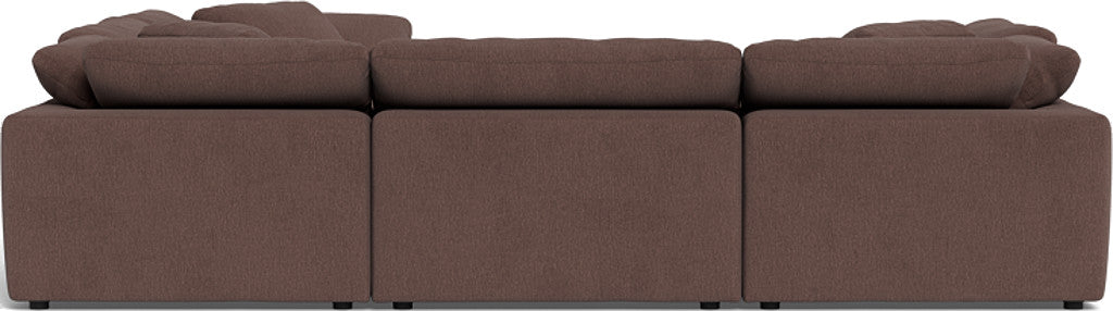 Fluffy 6 Piece Sectional W/Ottoman - Amigo II Dusk