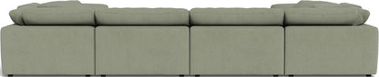 Fluffy 4 Corner U Sectional - Amigo II Sage