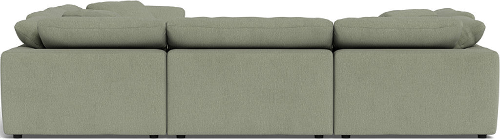 Fluffy 6 Piece Sectional W/Ottoman - Amigo II Sage