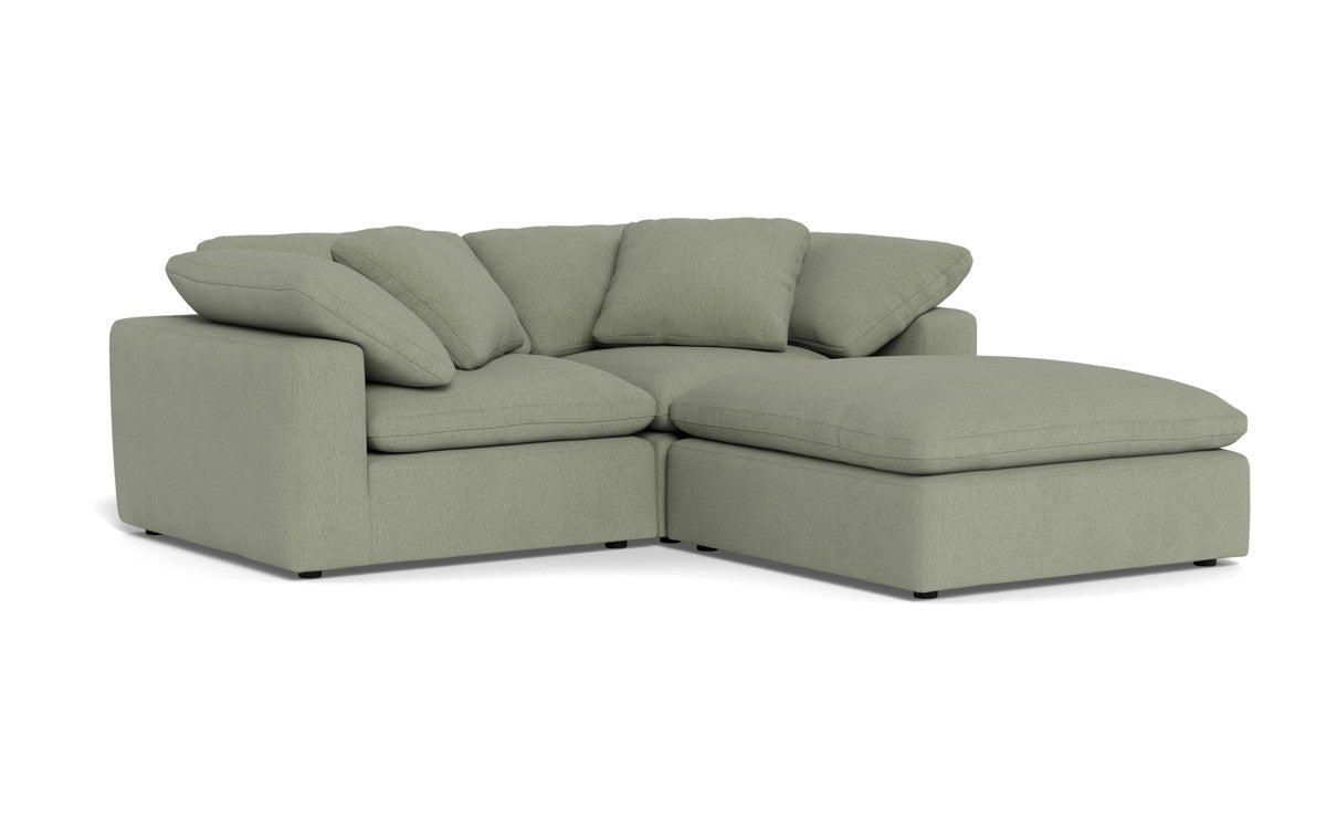 Fluffy 2 Piece Sofa w/Otto - Amigo II Sage