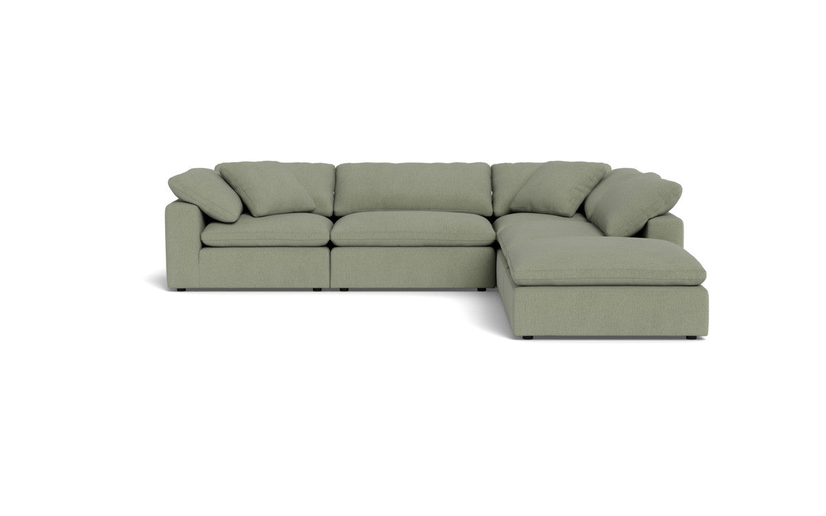 Fluffy 4 Piece Sectional w/Otto - Amigo II Sage