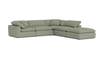 Fluffy 4 Piece Sectional w/Otto - Amigo II Sage