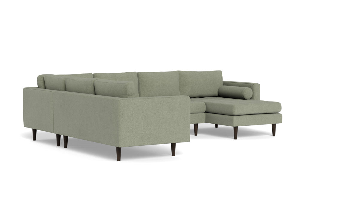 Ladybird 133" Corner Sectionals w. Right Chaise - Amigo II Sage