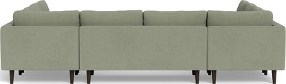 Ladybird 134" U Sectional - Amigo II Sage