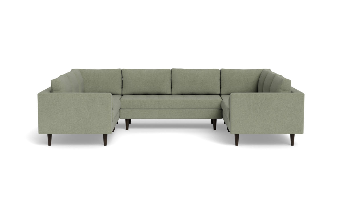 Ladybird 134" U Sectional - Amigo II Sage