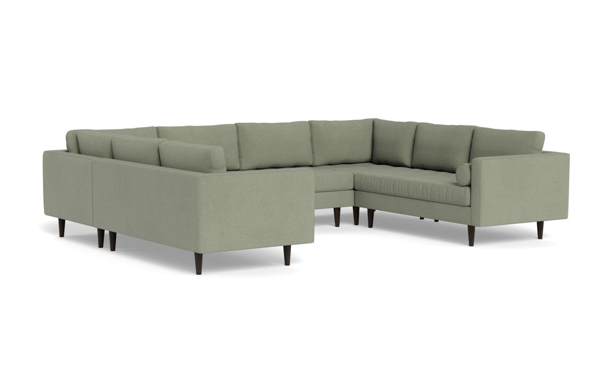 Ladybird 134" U Sectional - Amigo II Sage