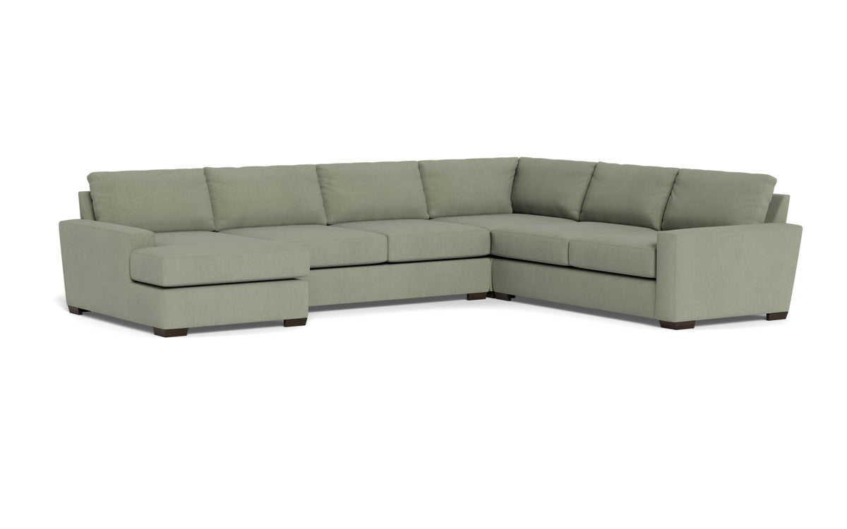 Mas Mesa 162" Deep Corner Sectionals w. Left Chaise - Amigo II Sage