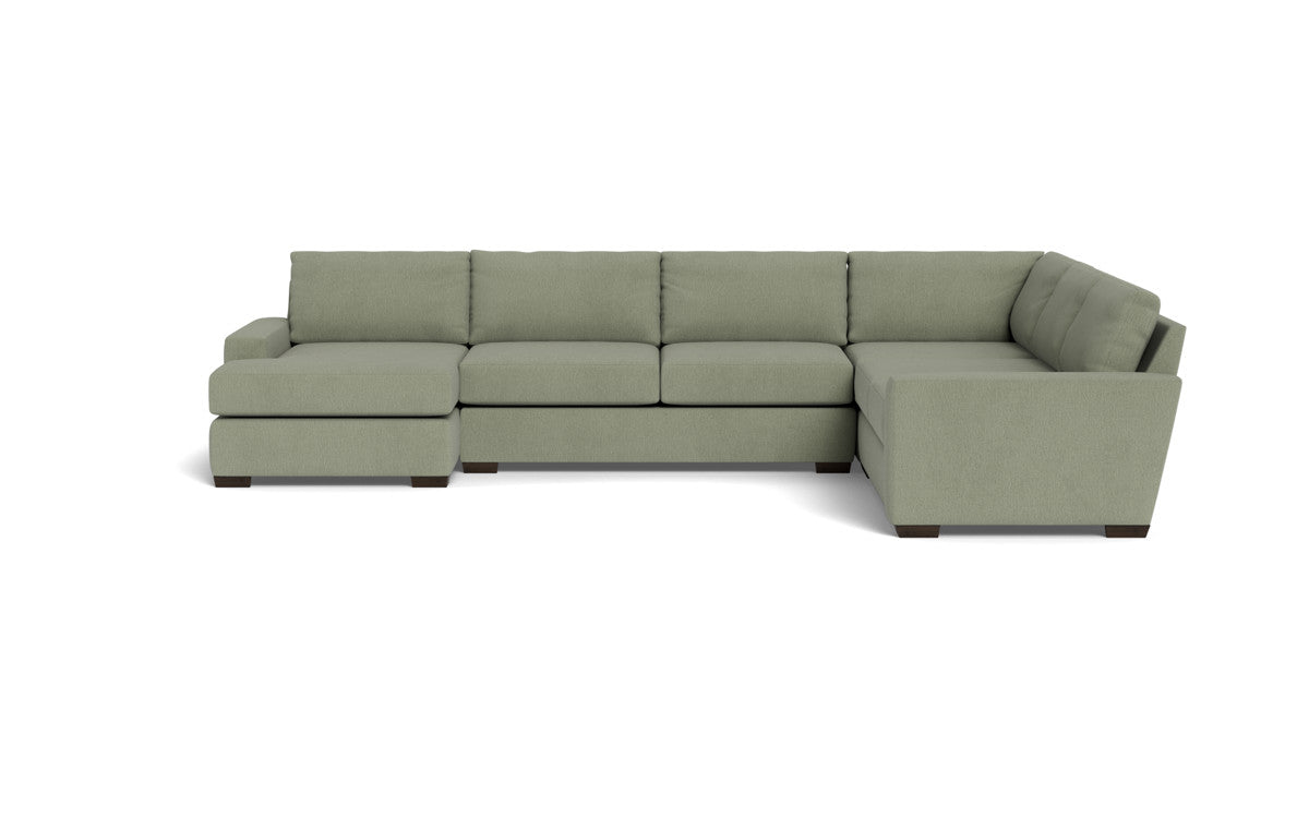 Mas Mesa 162" Deep Corner Sectionals w. Left Chaise - Amigo II Sage