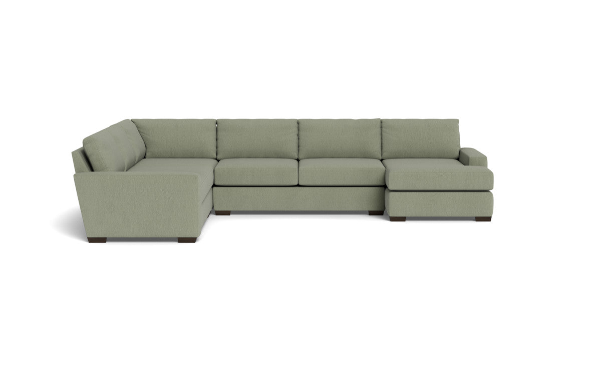 Mas Mesa 162" Deep Corner Sectionals w. Right Chaise - Amigo II Sage