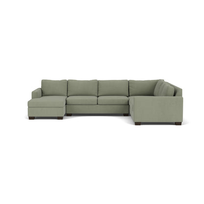 Track 141" Corner Sectionals W. Full Sleeper & Left Chaise - Amigo II Sage