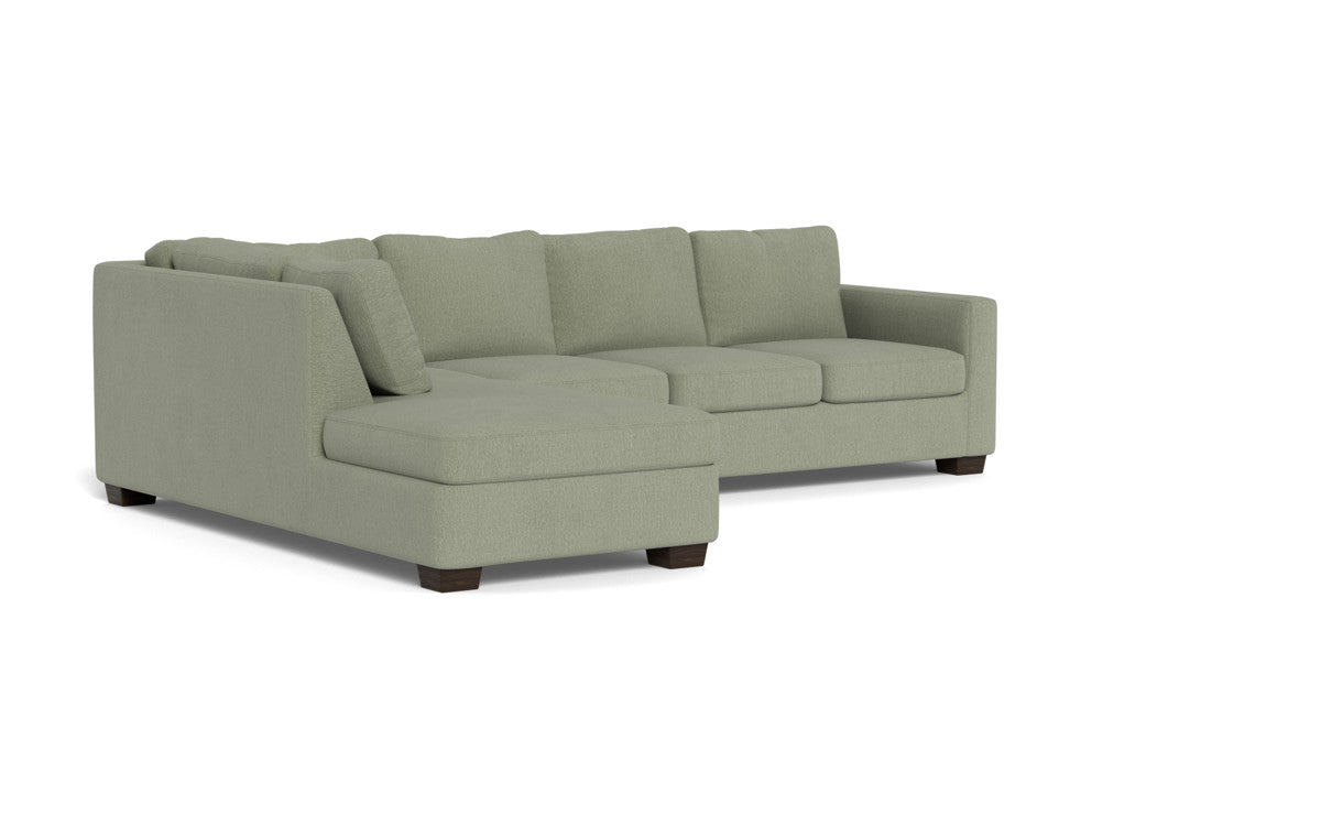 Track 121" Left Chaise Sectional - Amigo II Sage