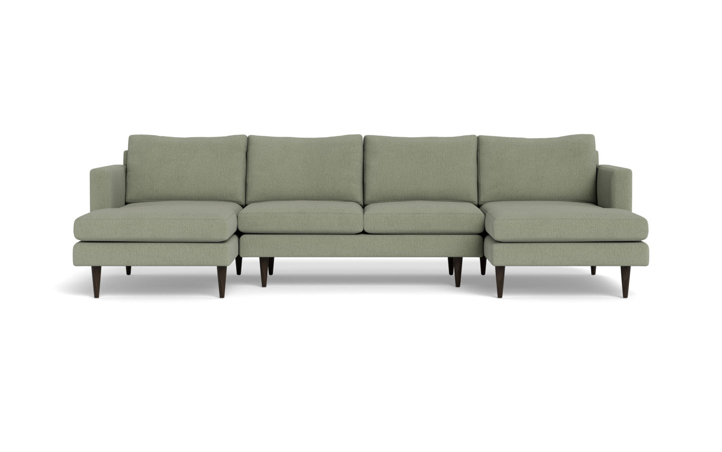 Wallace 126" Untufted Double Chaise U Sectional