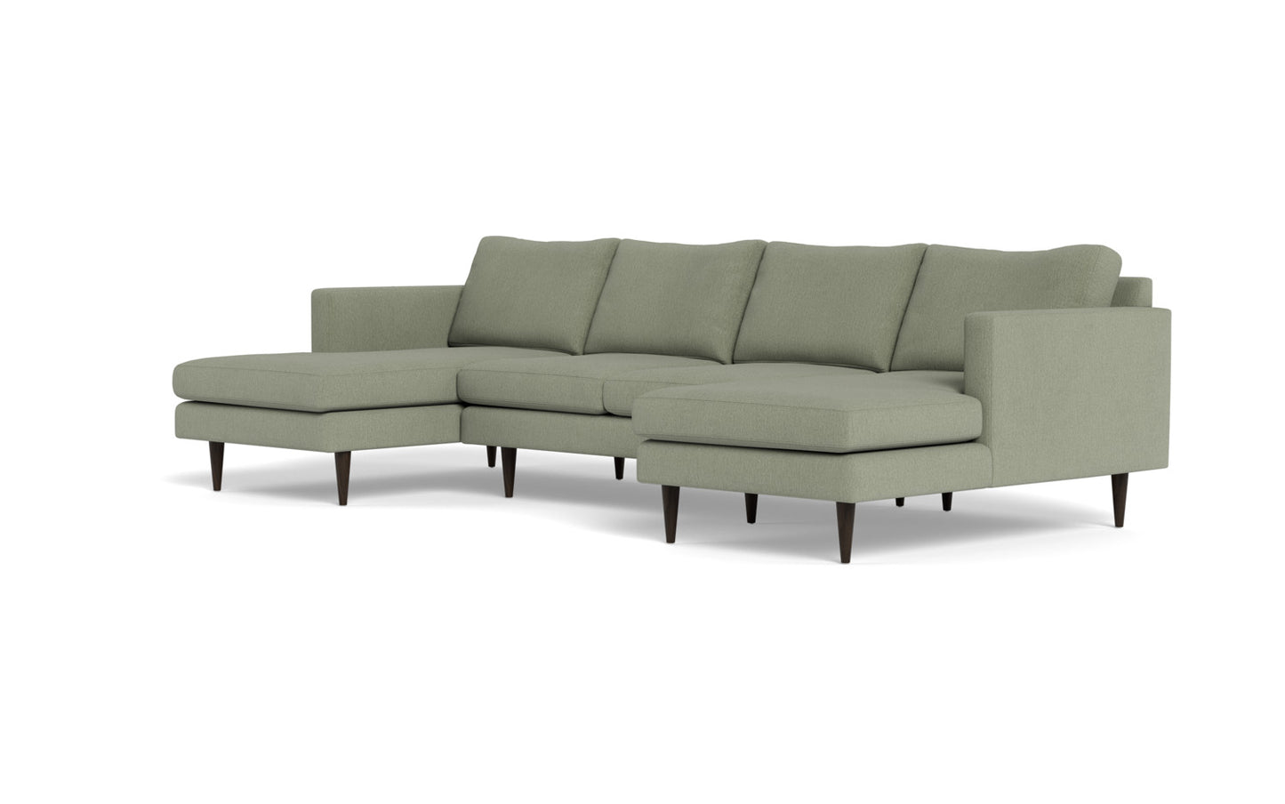 Wallace 126" Untufted Double Chaise U Sectional