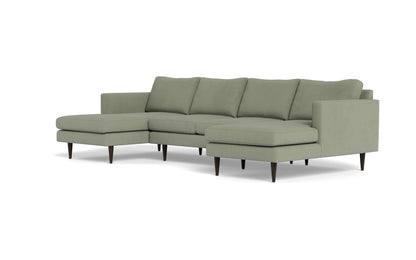 Wallace 126" Untufted Double Chaise U Sectional