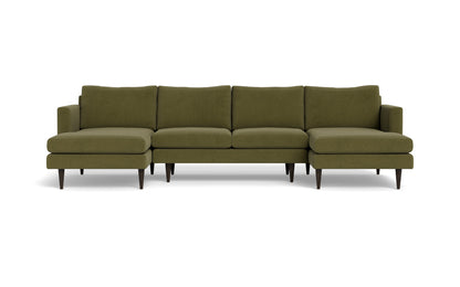 Wallace 126" Untufted Double Chaise U Sectional
