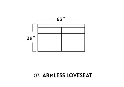 Track Armless Loveseat