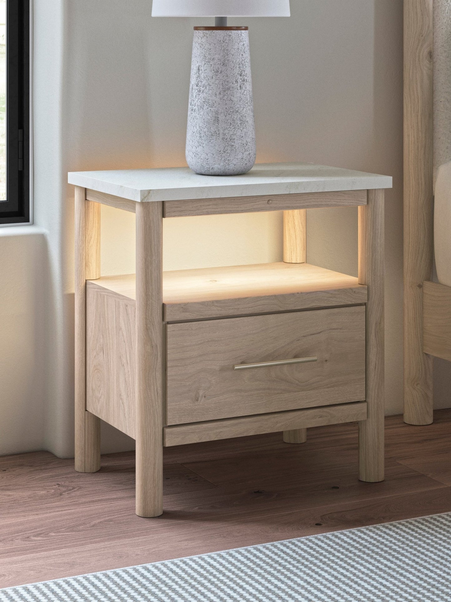 Cadyn Bleached Blonde Nightstand