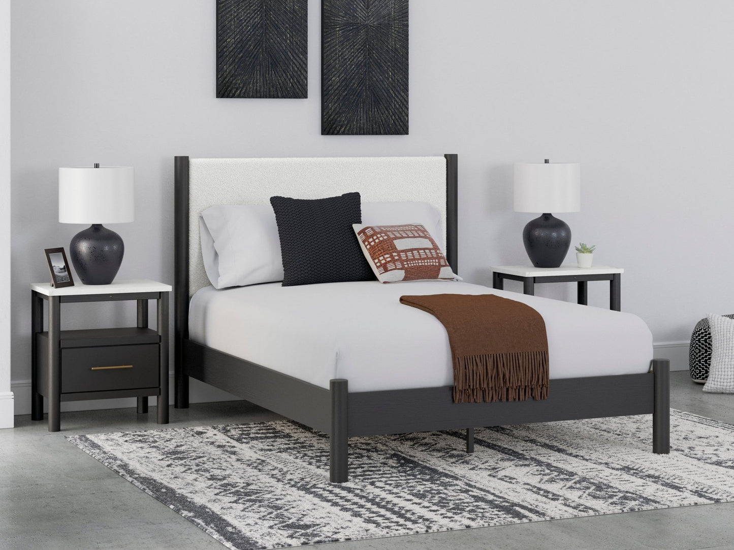 Cadyn Matte Black Queen Bed