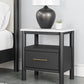 Cadyn Matte Black Nightstand